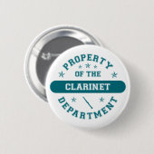 Eigentum der Clarinet-Abteilung Button (Vorne & Hinten)