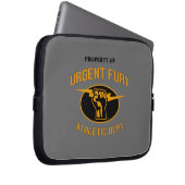 Eigentum der dringenden Wut-Elektronik Sleve Laptopschutzhülle (Vorne Rechts)