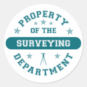 Eigentum der Erhebungsabteilung Runder Aufkleber