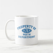 Eigentum der Mathematikabteilung (blau) Kaffeetasse (Links)
