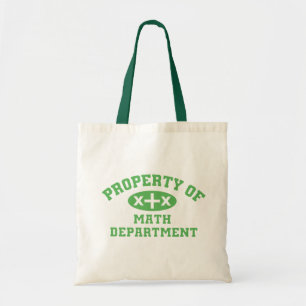 Eigentum der Mathematikabteilung (grün x+x) Tote B Tragetasche