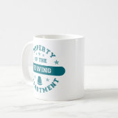 Eigentum der nähenden Abteilung Kaffeetasse (Vorderseite Links)