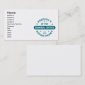 Eigentum der Strafjustiz-Abteilung Visitenkarte (Vorne/Hinten)