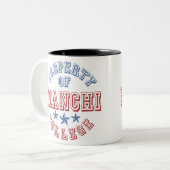 Eigentum der Uni Bianchi Zweifarbige Tasse (Vorderseite Links)