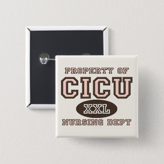 Eigentum des CICU Krankenschwester-Knopfes Button (Vorne & Hinten)