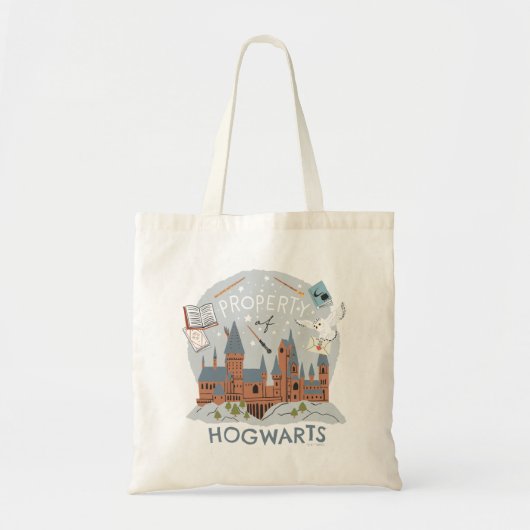 Eigentum des Hogwarts-Cartoons Grafik Tragetasche (Vorne)
