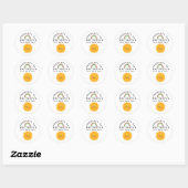 Eigentum des Klassenraums Aufkleber | Smiley Sun S (Blatt)