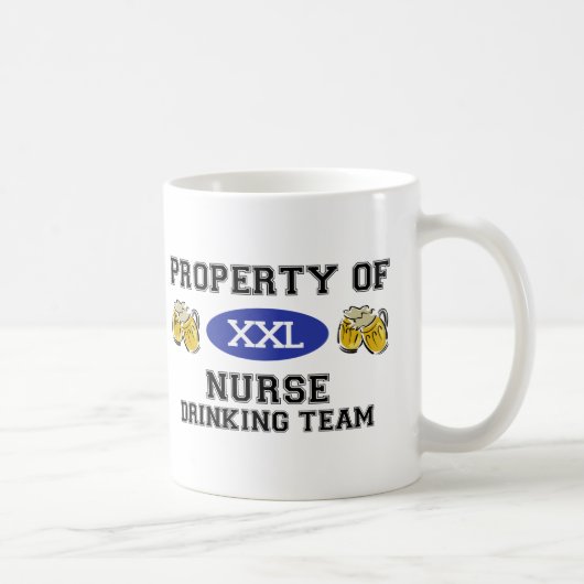 Eigentum des Krankenschwester-trinkenden Teams Kaffeetasse (Rechts)