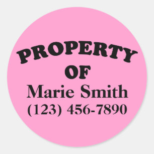 Eigentum des kundenspezifischen Aufklebers Runder Aufkleber