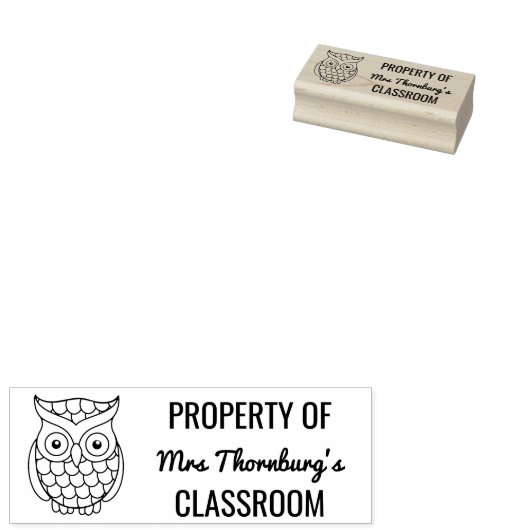 Eigentum des Lehrers Unterrichtsraum Cartoon Gummistempel (Stempel)