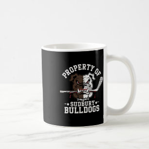 Eigentum des Sudbury Bulldog Lustiger Hockey-Hunde Kaffeetasse