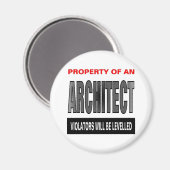 Eigentum eines Architekten Magnet (Vorderseite/Rückseite)