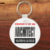 Eigentum eines Architekten Schlüsselanhänger (Vorderseite)