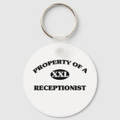 Eigentum eines RECEPTIONISTEN Schlüsselanhänger (Vorderseite)