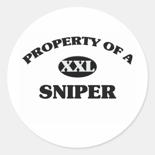 Eigentum eines SNIPERS Runder Aufkleber (Vorderseite)