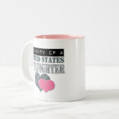 Eigentum eines US-Feuerwehrmanns Zweifarbige Tasse (Vorderseite Links)