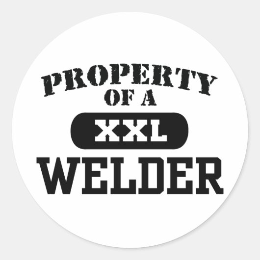 Eigentum eines Welders Runder Aufkleber (Vorderseite)