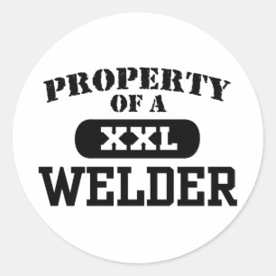 Eigentum eines Welders Runder Aufkleber