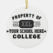Eigentum Ihrer Schule oder Uni personalisiert Keramik Ornament (Vorne)
