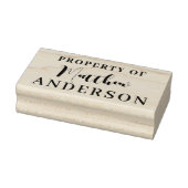 Eigentum Ihres Namens | Personalisiertes Skript Gummistempel (Stempel)