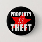 Eigentum ist Diebstahl Button (Vorderseite)