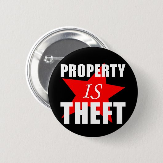Eigentum ist Diebstahl Button (Vorne & Hinten)