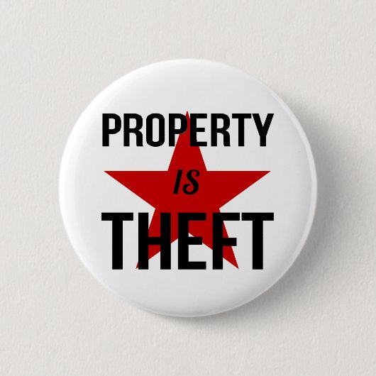 Eigentum ist Diebstahl - Button (Vorderseite)