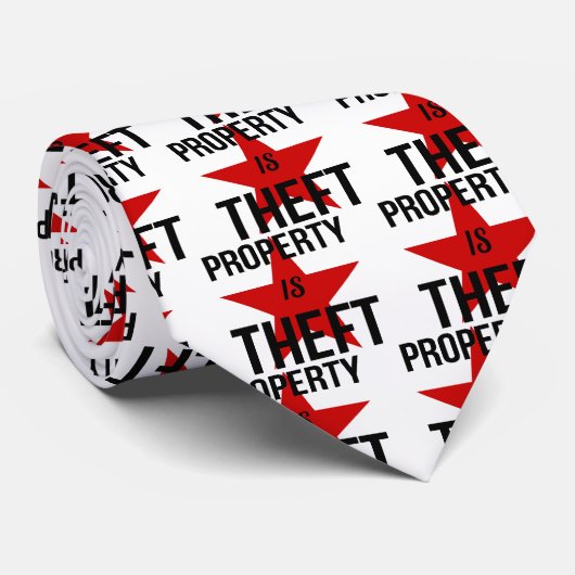 Eigentum ist Diebstahl - Krawatte (Gerollt)