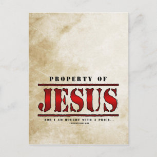 Eigentum Jesu Postkarte