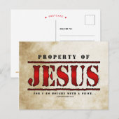 Eigentum Jesu Postkarte (Vorne/Hinten)