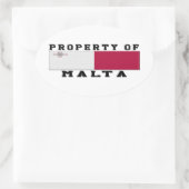 Eigentum Maltas Ovaler Aufkleber (Tasche)
