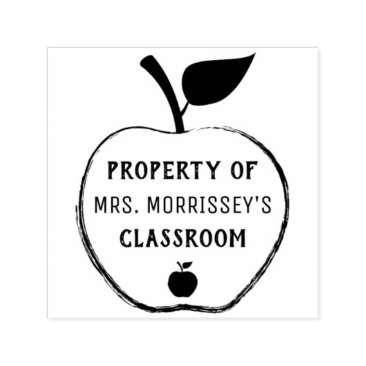 Eigentum | PERSONALISIERT | Apple Permastempel (Design)