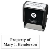 Eigentum Selbstfärbender Namensstempel Permastempel (Beispiel)