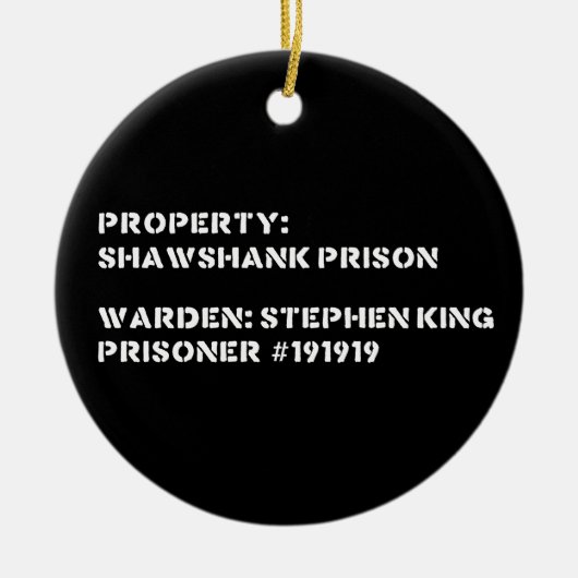 Eigentum: Shawshank Gefängnis Keramik Ornament (Vorne)