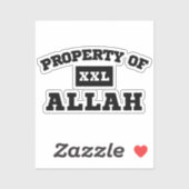 Eigentum von Allah Moderne islamische Muslime Aufkleber (Blatt)