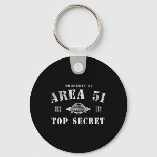 Eigentum von Area 51 Top Secret Ufo Alien Schlüsselanhänger