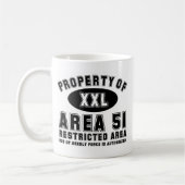 Eigentum von Bereich 51 Kaffeetasse (Links)