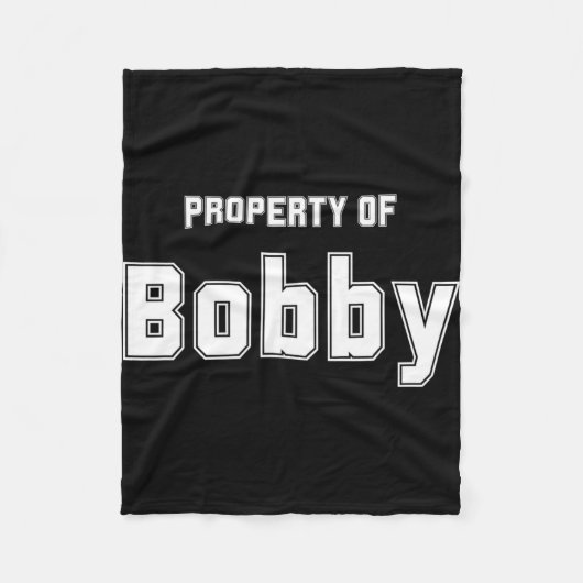 Eigentum von Bobby Funny Bachelorette Geschenke fü Fleecedecke (Vorderseite)
