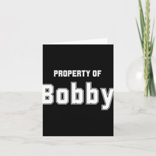Eigentum von Bobby Funny Bachelorette Geschenke fü Karte (Vorderseite)