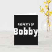 Eigentum von Bobby Funny Bachelorette Geschenke fü Karte (Gelbe Blume)