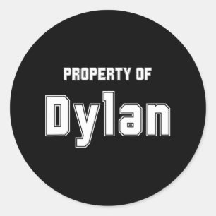 Eigentum von Dylan Funny Bachelorette Geschenke fü Runder Aufkleber
