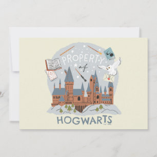 Eigentum von Hogwarts Cartoon-Grafik Karte