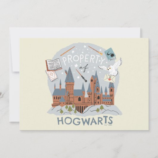 Eigentum von Hogwarts Cartoon-Grafik Karte (Vorderseite)