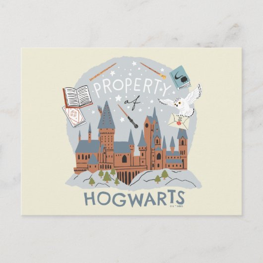 Eigentum von Hogwarts Cartoon-Grafik Postkarte (Vorderseite)