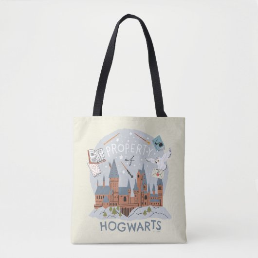Eigentum von Hogwarts Cartoon-Grafik Tasche (Vorderseite)