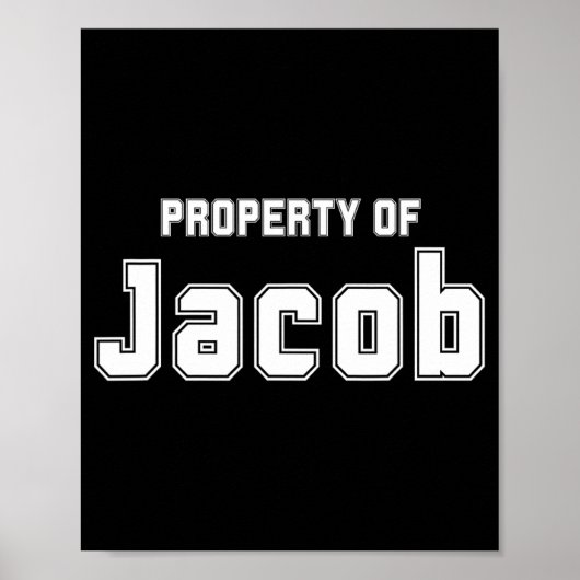 Eigentum von Jacob Funny Bachelorette Geschenke fü Poster (Vorne)