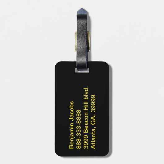 Eigentum von Jamaika Gepäckanhänger (Rückseite vertikal)