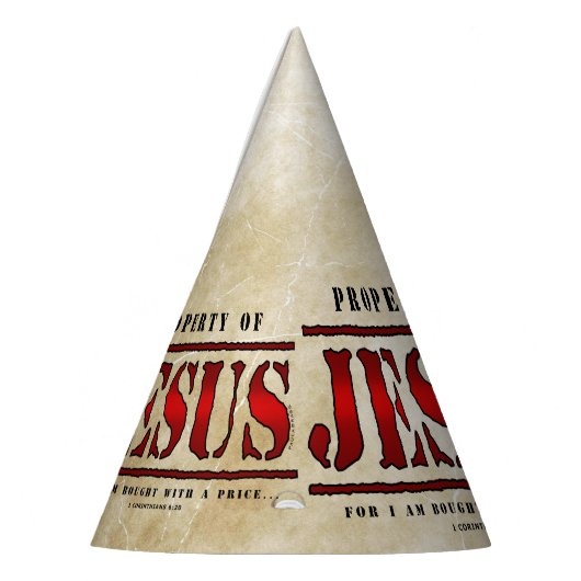 Eigentum von Jesus Partyhütchen (Links)