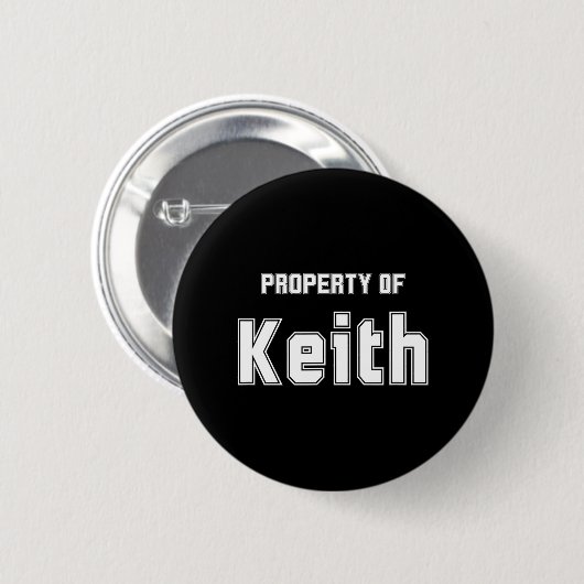 Eigentum von Keith Funny Bachelorette Geschenke fü Button (Vorne & Hinten)