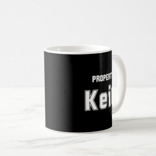 Eigentum von Keith Funny Bachelorette Geschenke fü Kaffeetasse (VorderseiteRechts)